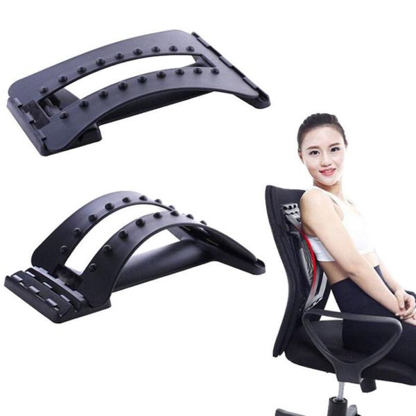 

magic back support stretcher spine posture corrector massager relief lumbar pain