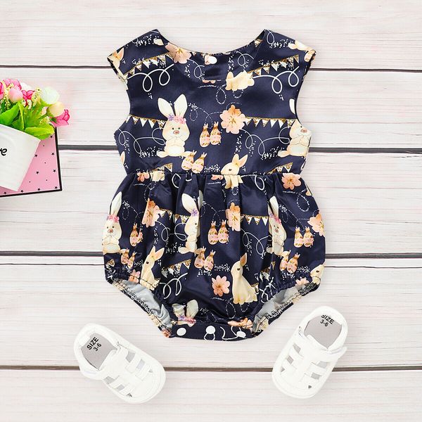 

Newborn Baby Girls Bunny Printed Bodysuit