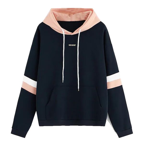 

2019 autumn women hoodie casual long sleeve hooded pullover sweatshirts hooded female jumper women sportswear clothes 45, Black