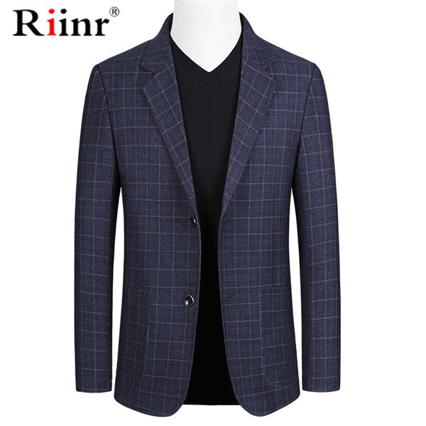 

riinr brand spring autumn men blazer fashion slim suit jacket men business casual clothing men's suit male m-3xl, White;black