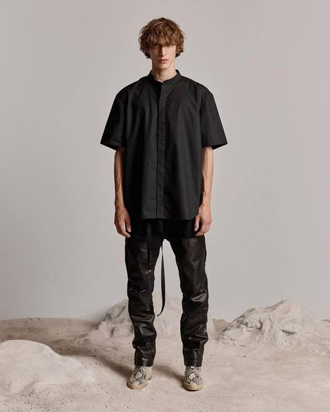 

2019 version fg black vintage casual men shirts summer style men short sleeve soild shirts streetwear, White;black