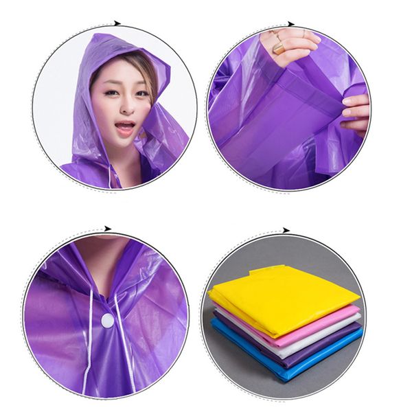 

hooded eva rain coat waterproof poncho long windproof poncho outdoor hiking transparent raincoat fashion portable rainwear vt1663