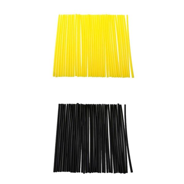 

72pcs universal moto dirt bike motocross spoke skins wheel rim spoke covers for motorcycle wheels (black+yellow