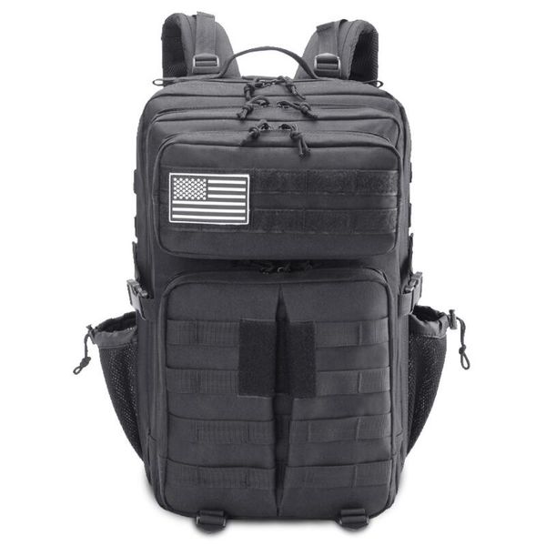

45l tactical assault pack backpack 900d army molle waterproof large rucksack for outdoor hiking camping climbing
