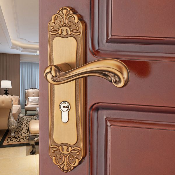 2019 Aluminum Alloy Bedroom Bedroom Door Lock Simple Bathroom Door Handle European Wooden Door Lock Engineering Support From Jmqj66 25 43