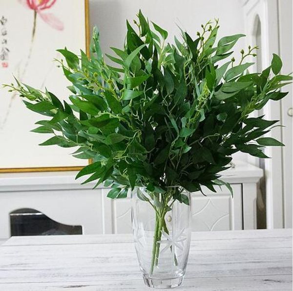 

artificial leaves bouquet fake willow jungle wedding backdrop decoration christmas faux foliage vine party home decor plant xmas gd109