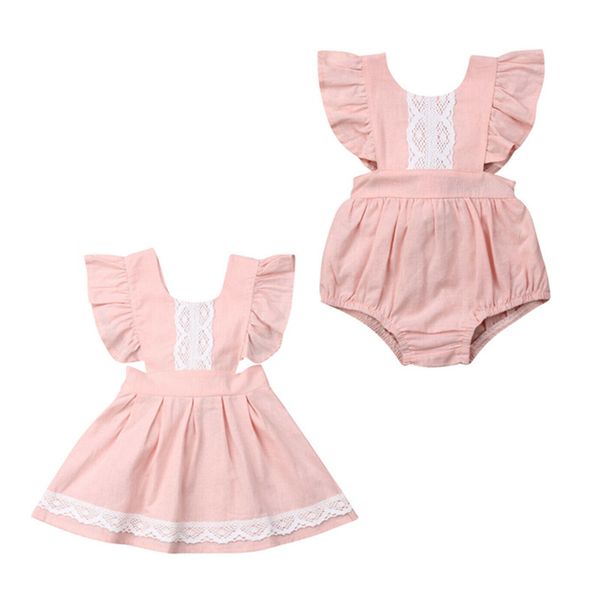 

family matching outfits summer sister girls sleeveless lace romper tutu dress matching outfit, Blue