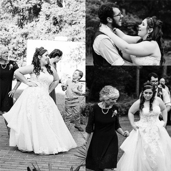 

plus size sweetheart with appliques wedding dresses 2019 a line tulle bridal gowns floor length south african country wedding gowns, White