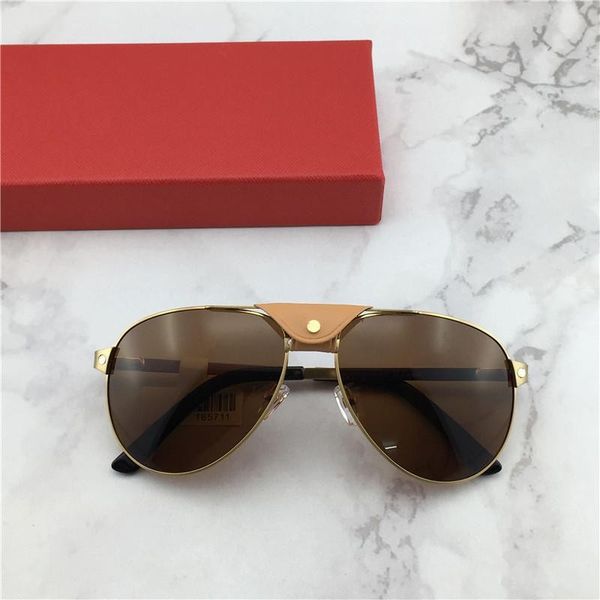 

wholesale- designer sunglasses 229099669 frame leather pilots popular selling style uv400 lens protection eyew classic style, White;black