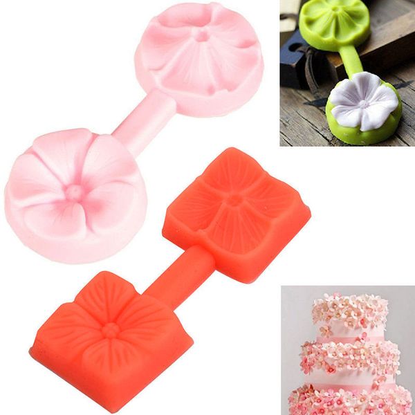 

cake tools cute 3d rose flower fondant cake chocolate sugarcraft mold cutter silicone decoration ice pastry baking tools 2 size