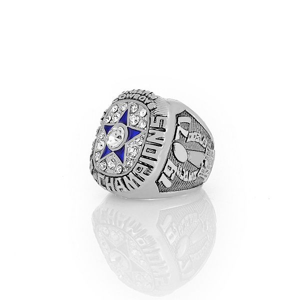 

1971 Dallas Cowboys Кольцо Чемпионата Синего цвета с серебристым и золотым покрытием