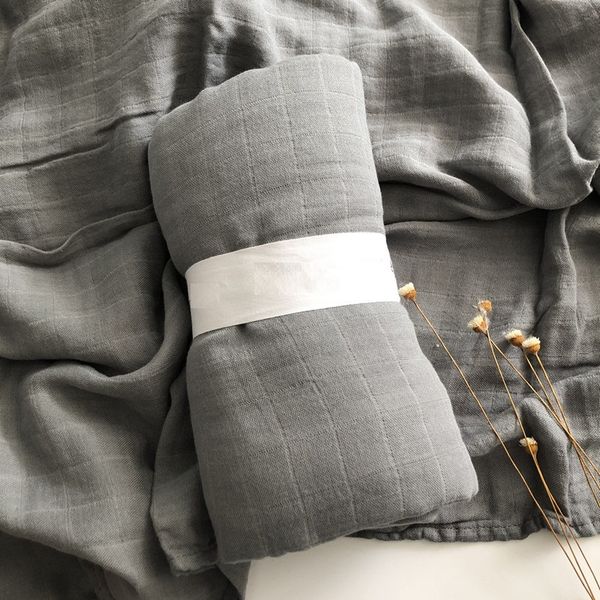 

grey baby swaddle blankets muslin blanket diaperbamboo cotton newborn baby bath towel swaddle blankets multifunctions wrap