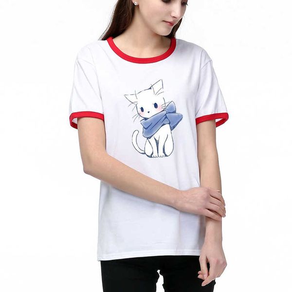 

brand womens designer t shirts luxury printed diy tees 2020 summer cartoon t shirt 2 colors size s-2xl t003a447, White
