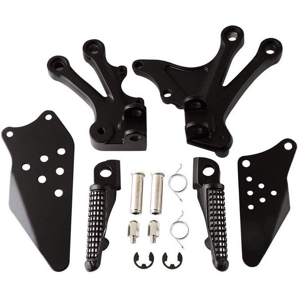 

for zx10r 2006-2010 2008 zx 10r 06 07 08 09 10 black motorcycle front passengers foot pegs foot rests with brackets
