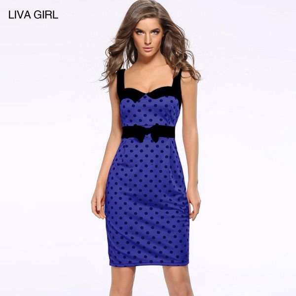 

length pencil dress womens bodycon dresses bow zipper fashion polka dot print clothing womens casual above knee, Black;gray