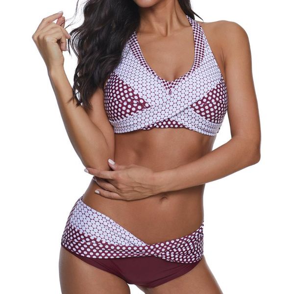 

bikinis set girl polka dots swimsuit push up brazilian bikini suit female swimming maillot de bain plus size #f5