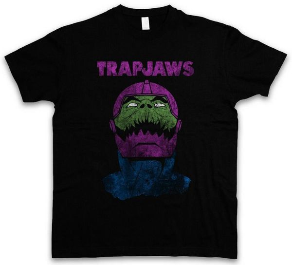 

trapjaws t-shirt trap jaw masters anime of the he battle cat universe motu harajuku men tee shirt, White;black