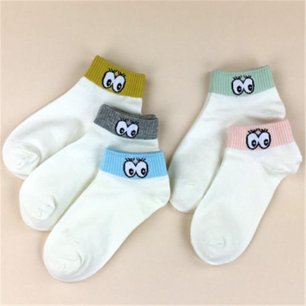 

10 пар лот женщины носки coon личность мода мультфильм печатные носки девушки лето kawaii прекрасный носок, Black;white