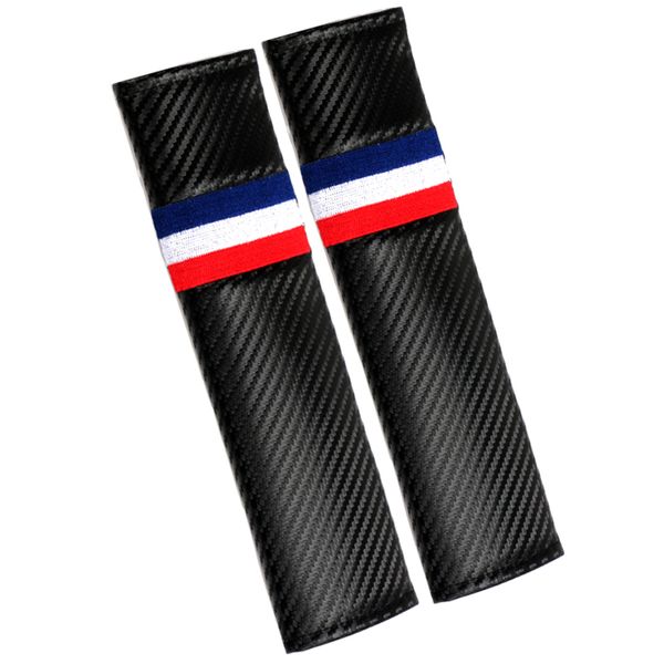 

car seat belt cover pads fance flag logo for vios car accessories
