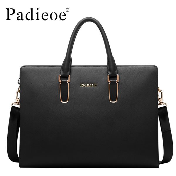 

черный ноутбук новая мода портфель кожа компьютерная деловая сумка messenger подлинный дизайнер мужчины сумка оптом документ чехол factory b