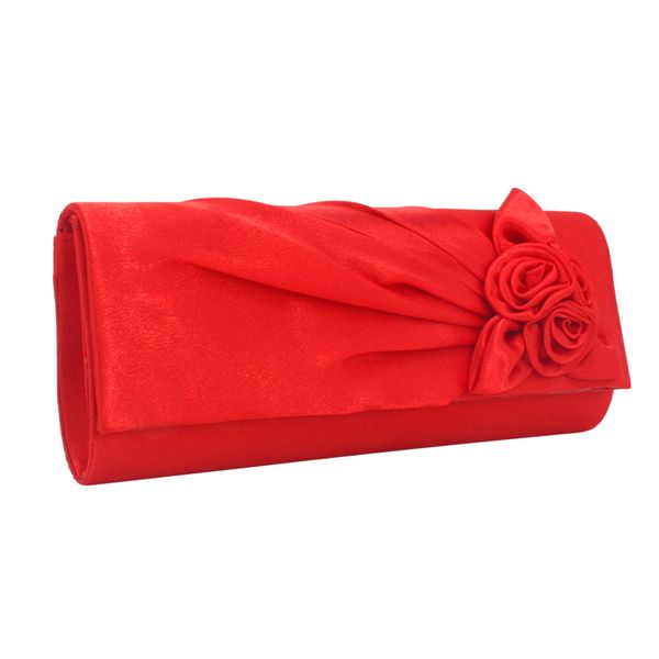 

hand-held rose evening bag, banquet bag and silk evening bag