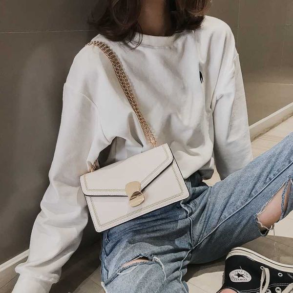 

european style small pu leather crossbody bags for women 2020 handbags women bags chains travel sac a main