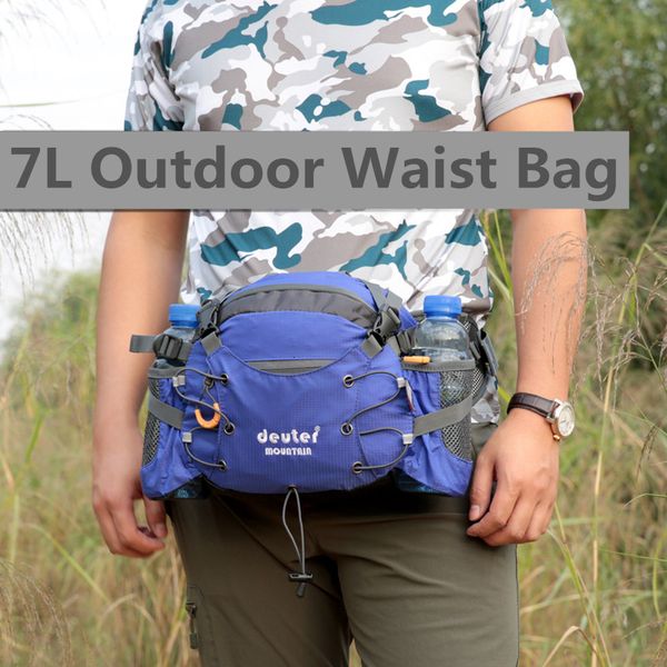 

7l outdoor climbing travel sports waist bag waterproof wearproof rucksack shoulder bags men women camping riding hiking backpack