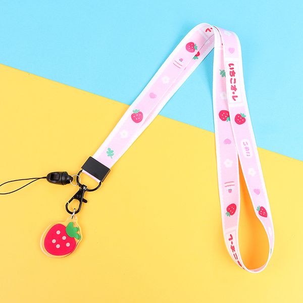 

cute keychain cloth lanyard for keys id card cartoon acrylic pendant mobile phone chain strap anti-lost broadband wrist, Silver