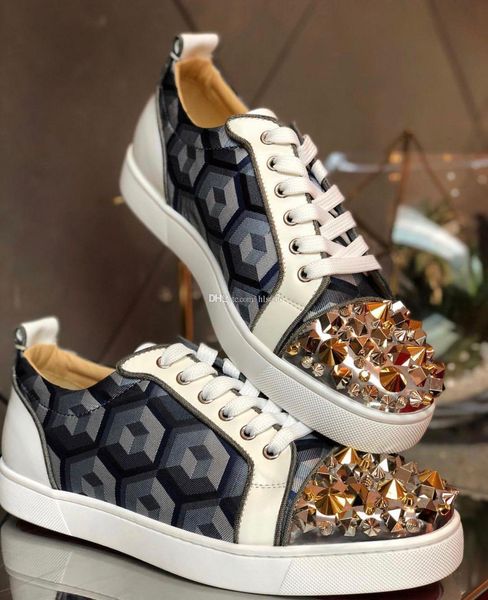 

factory sale red bottom shoes,summer fall low cut sports shoes men spiked flat junior mix men's flat round-toe sneakers royal blue 3d p, Black