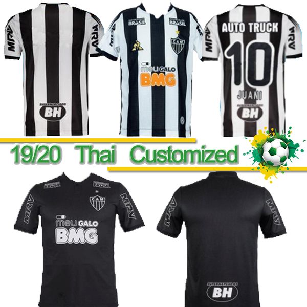 

thai atletico mineiro soccer jerseys fred cazares otero moura elias robinho valdivia adilson santos custom black white 2019 football shirts, Black;yellow