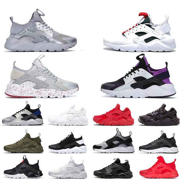 

2020 huarache iv 4.0 iv 1.0 mens running shoes triple black white red silver huaraches men trainers women sports sneakers size 36-45