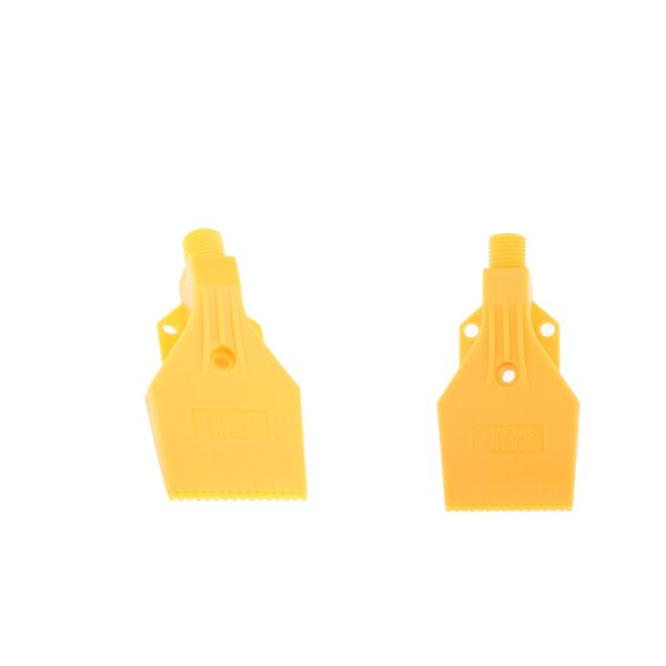

2pcs three holes plastic 1/4 air blower jet washer nozzles yellow 46mm