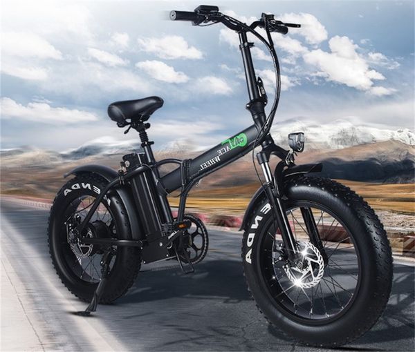 

fat wheeleur stock cmace tire 2 wheel 500w electric bike folding booster bicycle electric bicycle cycle foldable aluminum50km/h, Silver;blue