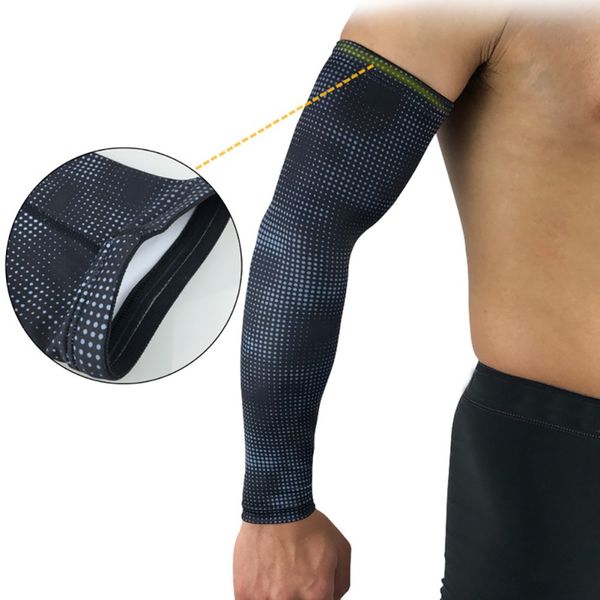 

running bicycle men bike sport arm warmers sleeves cycling uv sun protection cuff cover protective arm sleeve, Black