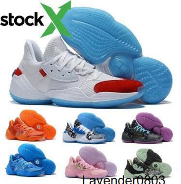 

new harden vol 4 mens basketball shoes pink lemonade candy paint white camo scarlet barbershop glow green royal bright blue bhm sneakers, Black