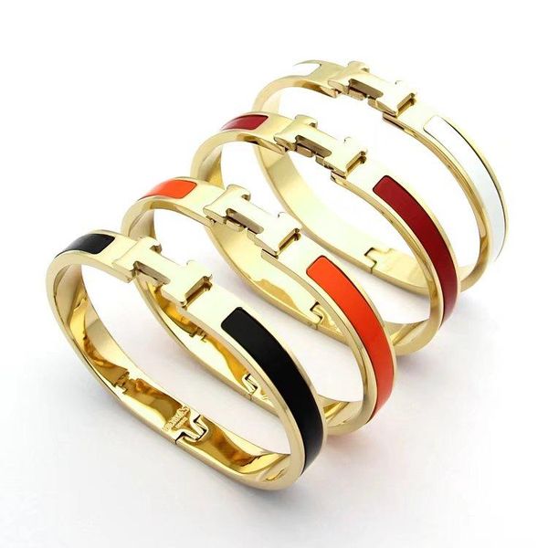 

big brand stainless steel 8mm width letter love bracelet bangle for women fashion 18k gold palyed wedding jewelry gift, Black