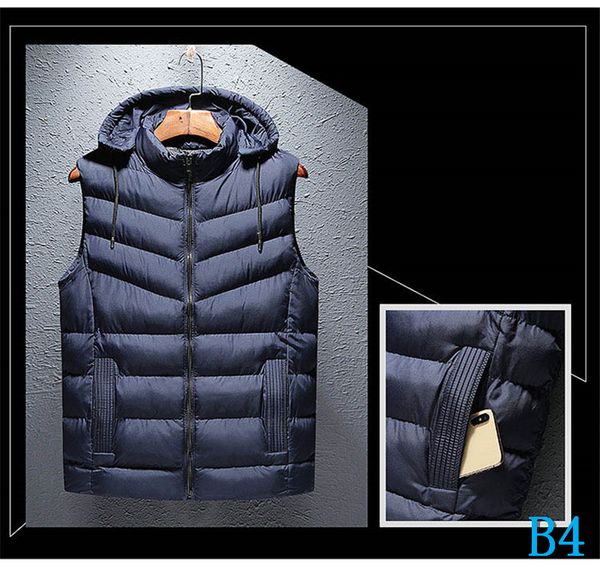

mens vest jacket winter outdoor parkas brand brand down coat mens hip hop hoodie winter waterproof brand warming hoodie jacketb4, Black;white