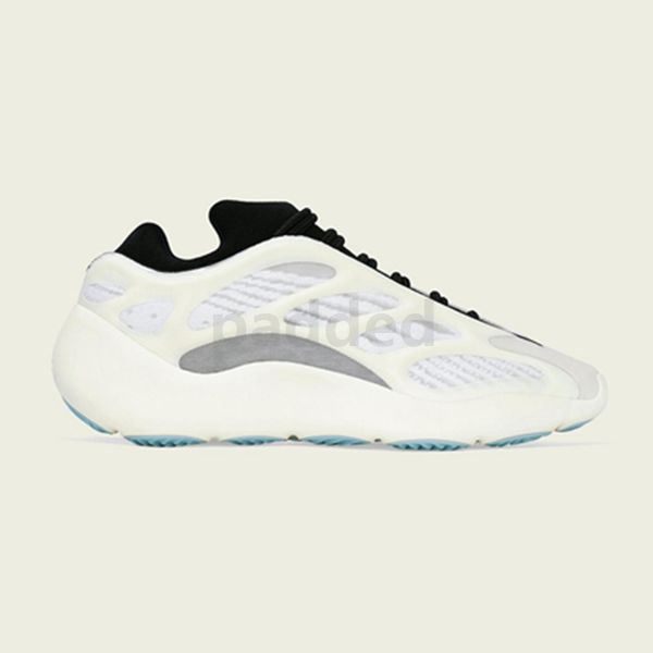 

new arrival designer 700 v3 azael mens running shoes kanye west foam runner reflective white skeleton sports sneakers size 36-45, White;red