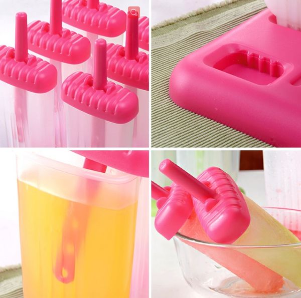 

6pcs pack ice lolly cream maker mold diy popsicle mould frozen yogurt icebox