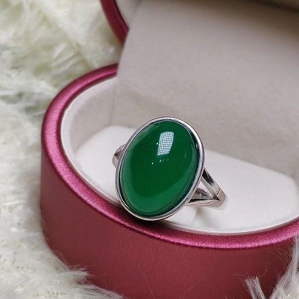 

925 silver natural agate crystal gem ring woman send friends bring your own, Golden;silver