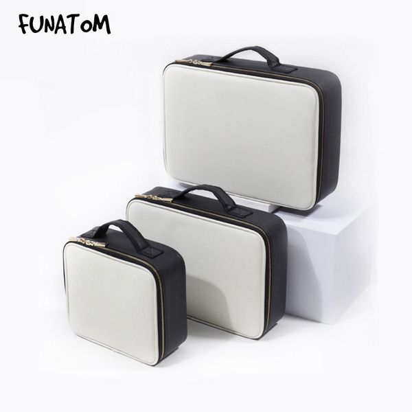 

funatom make up bag professional makeup case makeup organizer bolso mujer cosmetic case large capacity storage bag
