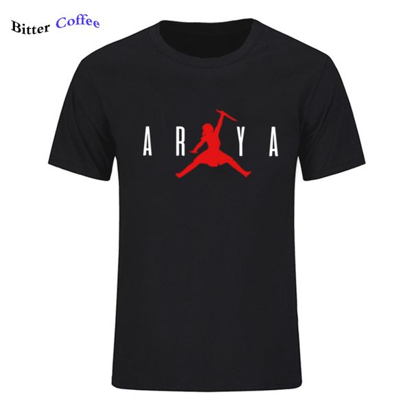 

t-shirt arya stark not today t shirt summer man cool fashion design crewneck o neck tee shirt, White;black