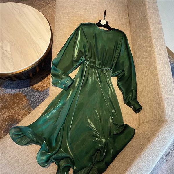 

женщины одеваются 2020 весна лето мода подиум модели праздник повседневная солнцезащитная органза платье мода праздник приморские платья, Black;gray