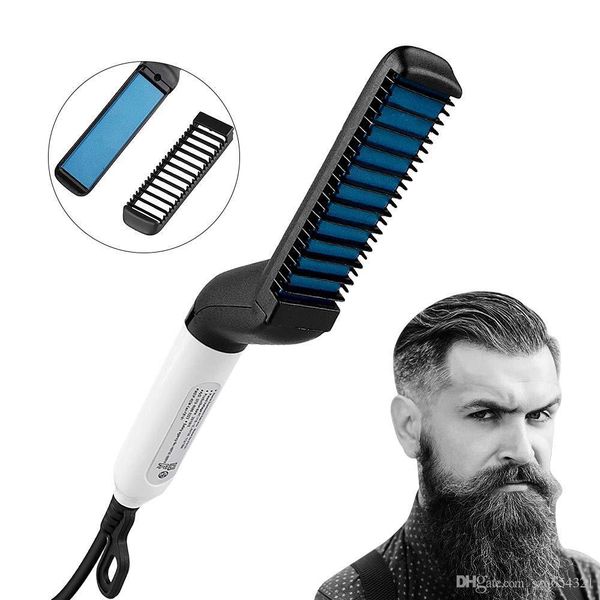 Mens Beard Straightener Brush Quick Beard Hair Straightening Comb