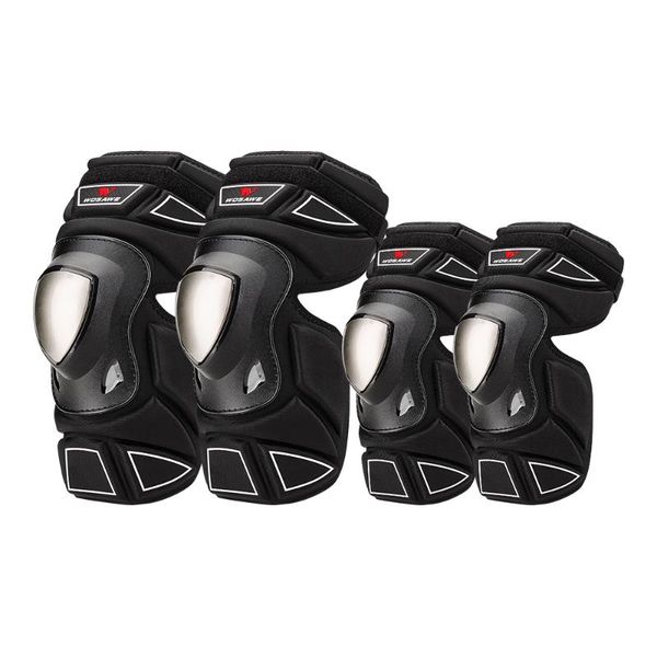

wosawe motorcycle knee elbow pads moto motocross racing off-road protective gear protector riding knee guard stainless steel