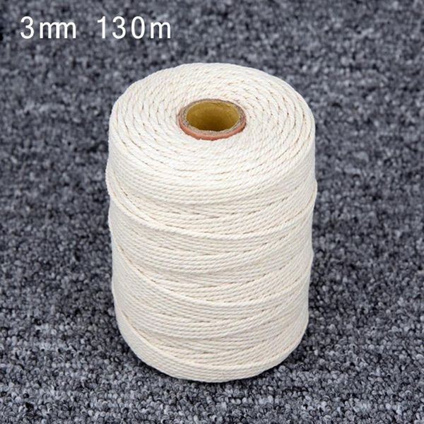 

new 1x 1-3mm natural cotton twisted cord rope craft macrame artisan string sale, Black;white