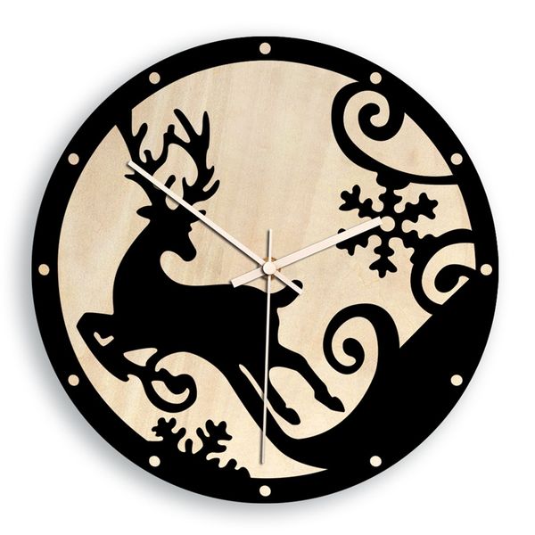 

elk wall clock, elk king, running art wall, decorative clock, creative hanging watch
