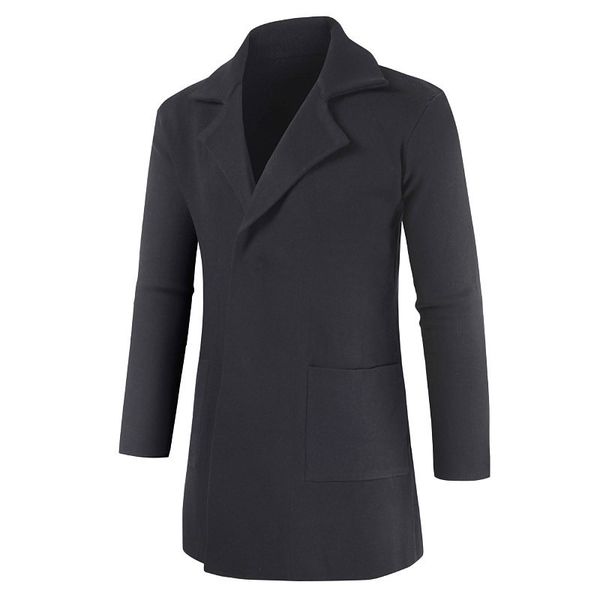 

dropshipping men's jacket autumn winter blazer coat business casual jacket sweatercoat knit cardigans windbreaker outerwear male, White;black