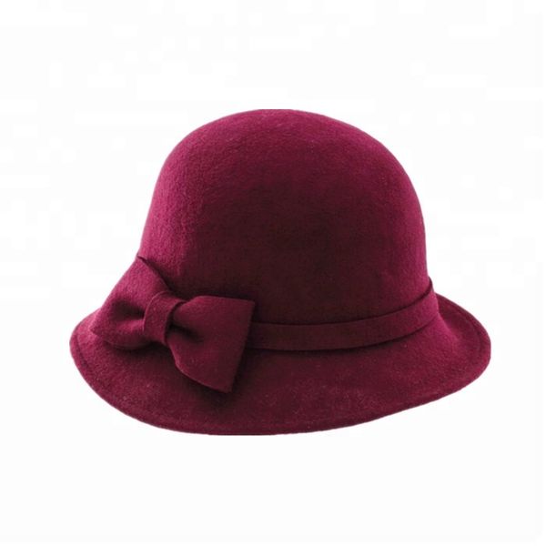 

fashion 9 colours dresses women lady winter warm hat with bow