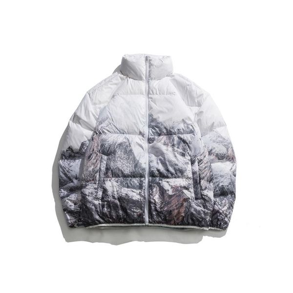 

2019 winter new couple tide brand short down jacket men's and women's loose trend gradient coat men, Black